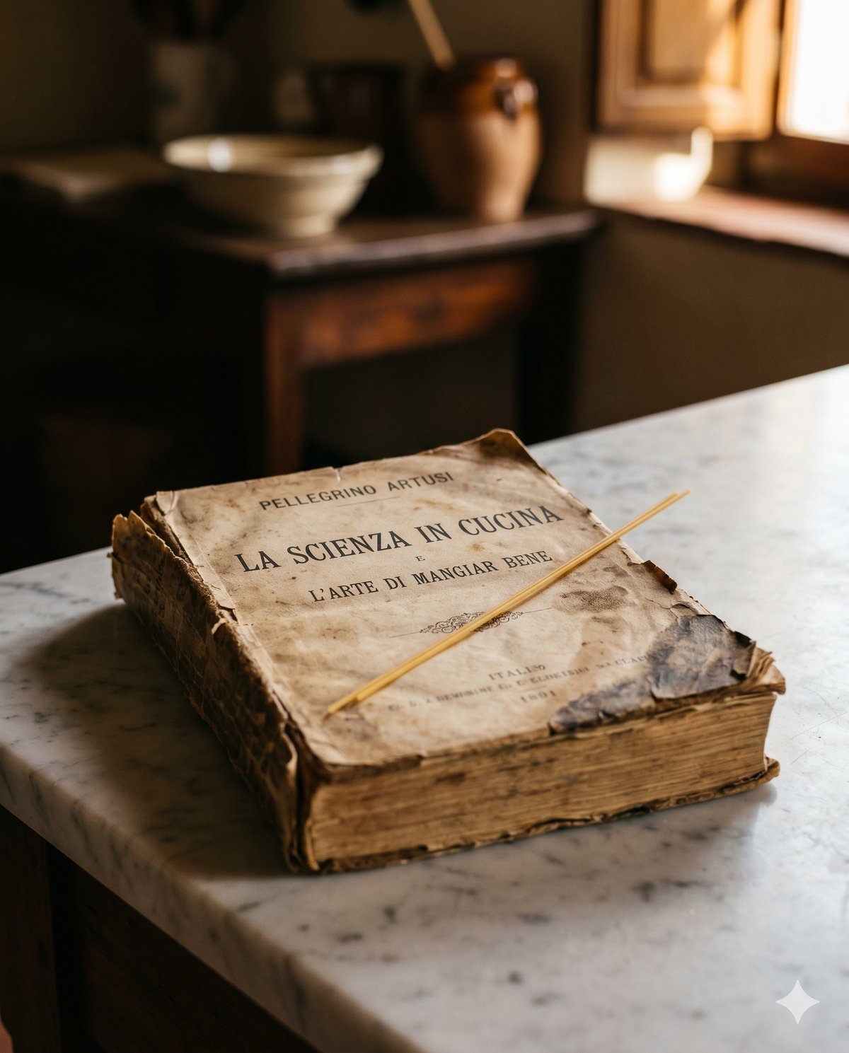 Historische Ausgabe von Pellegrino Artusis Buch La Scienza in Cucina von 1891