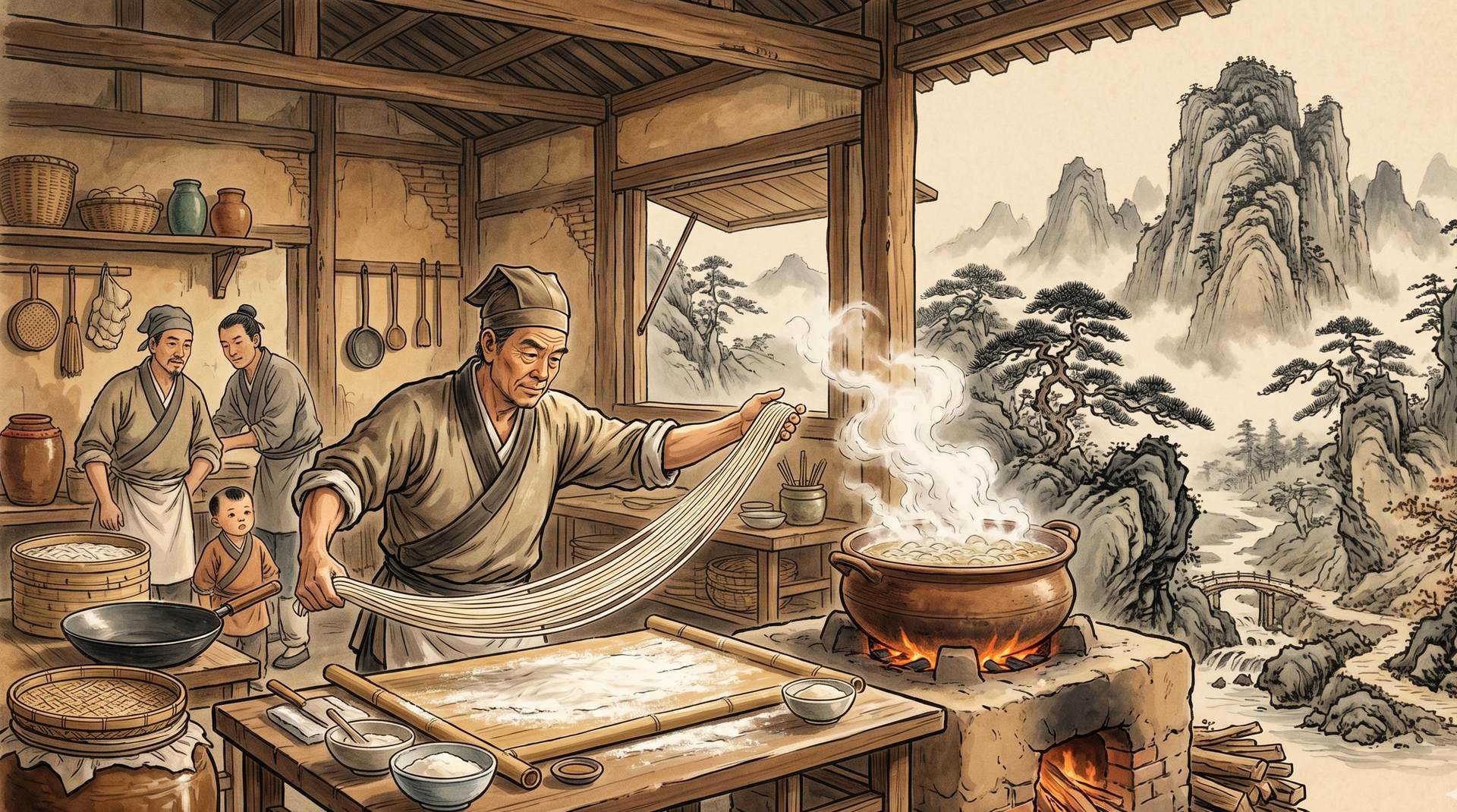 Cuenco de noodles de mijo del yacimiento chino de Lajia, datado en 4.000 años